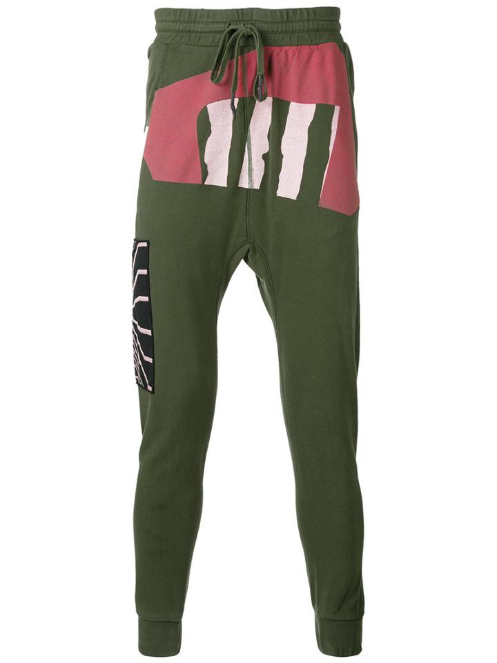 Printed Drop-crotch Sweatpants - Men - Cotton - S, Green, Cotton, 11 By Boris Bidjan Saberi