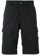Stone Island - Logo Patch Cargo Shorts - Men - Cotton/spandex/elastane - 36, Black, Cotton/spandex/elastane