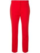 Milly Straight Leg Suit Trousers - Red
