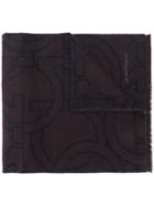 Salvatore Ferragamo Logo Scarf - Brown