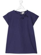 Douuod Kids - Teen Bow Detail T-shirt - Kids - Cotton - 13 Yrs, Girl's, Blue