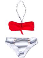 Mc2 Saint Barth Kids - Teen Striped Bikini - Kids - Polyamide/spandex/elastane - 16 Yrs, Red