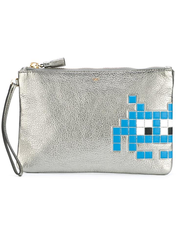 Anya Hindmarch 'pixels' Clutch, Women's, Grey