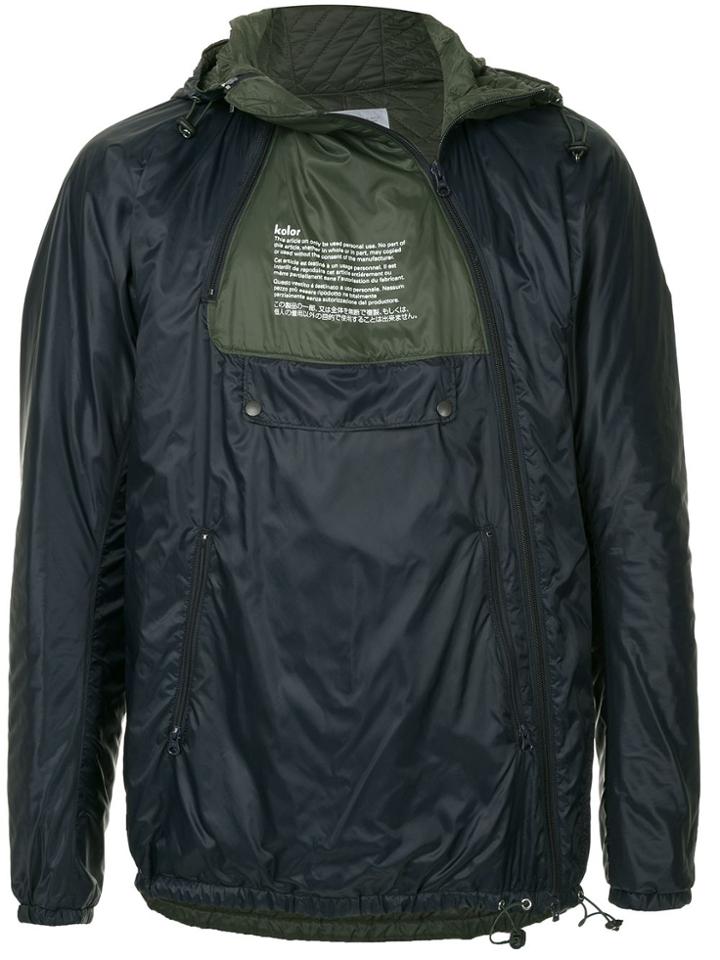 Kolor Hooded Lightweight Jacket - Blue