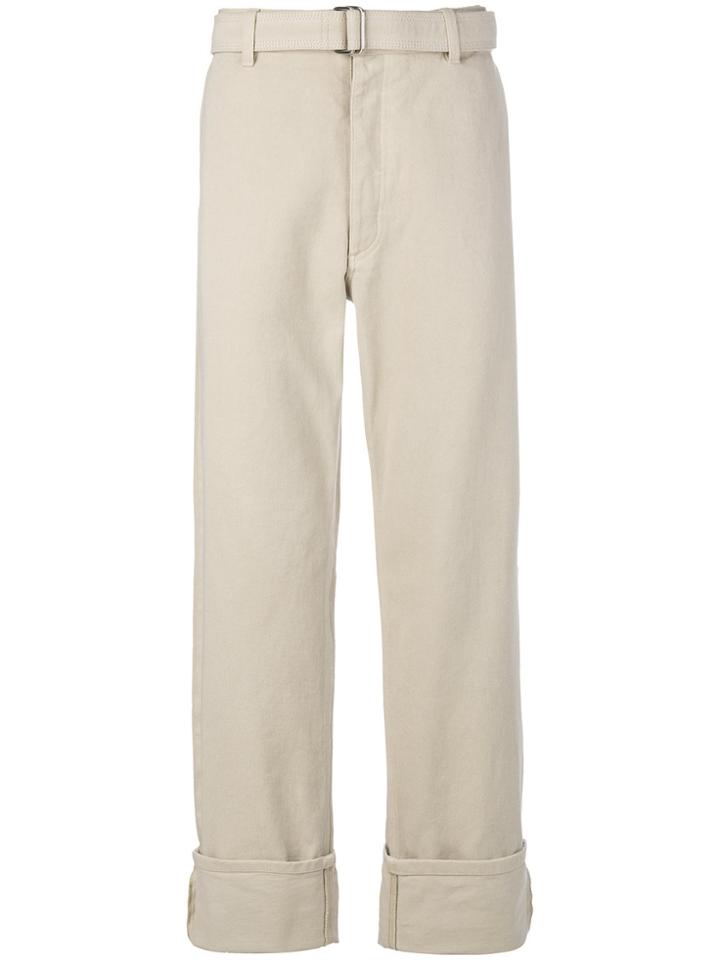 Ami Alexandre Mattiussi Belted Trousers - Nude & Neutrals