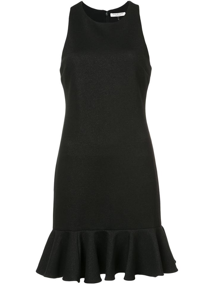 Halston Heritage Peplum Hem Dress - Black