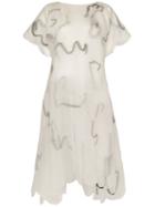Susan Fang Ribbon-detail Layered Midi-dress - White