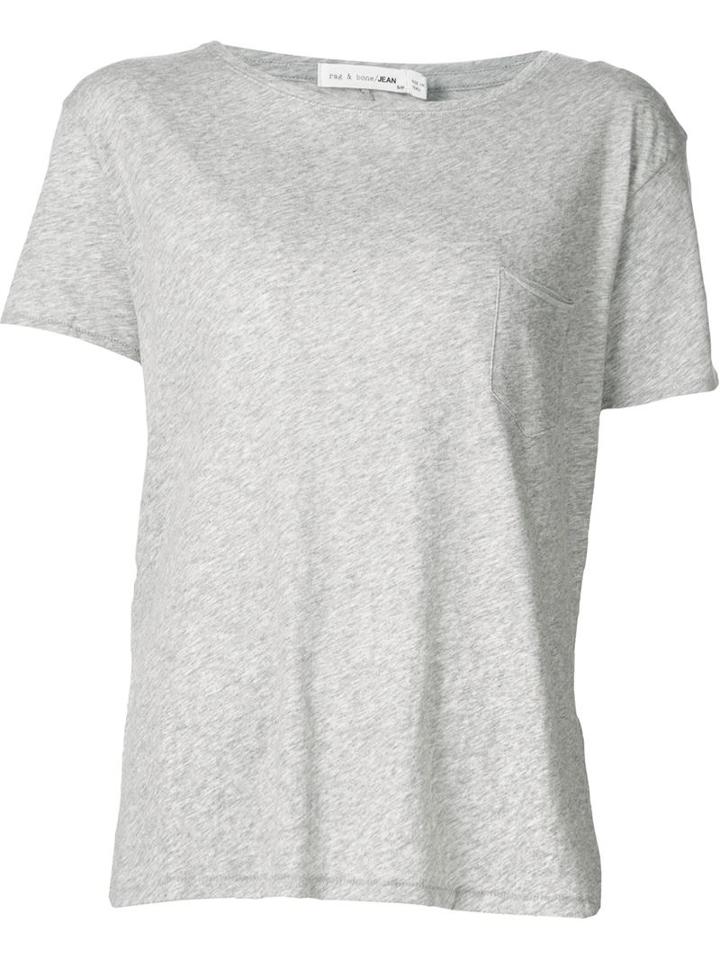 Rag & Bone Chest Pocket T-shirt, Women's, Size: Medium, Grey, Cotton