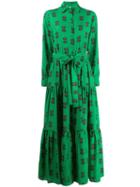 La Doublej Bellini Printed Maxi Dress - Green