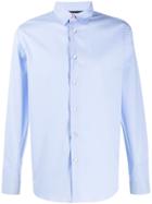 Ps Paul Smith Contrast-button Shirt - Blue