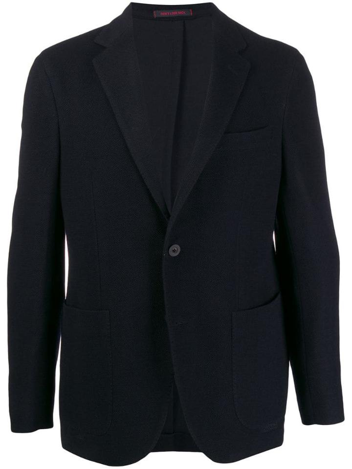 The Gigi Single-breasted Fitted Blazer - Blue