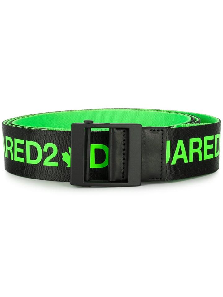 Dsquared2 Logo Printed Belt - Black