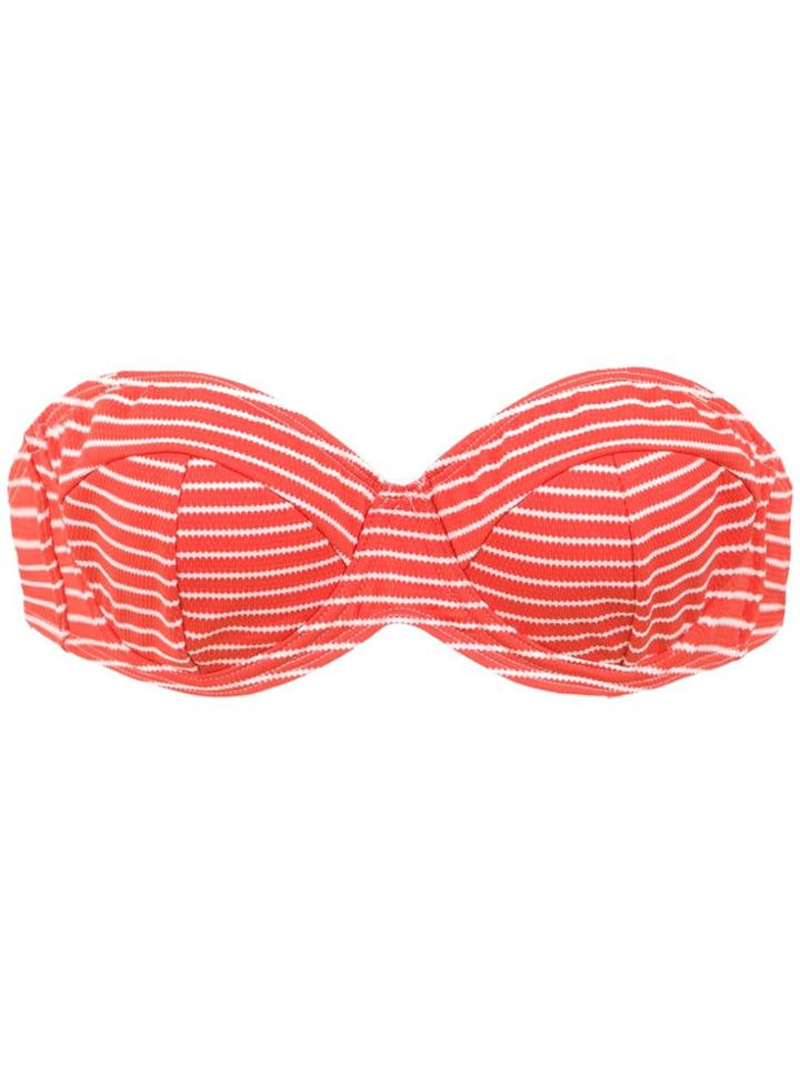 Track & Field Bandeau Bikini Top - Red