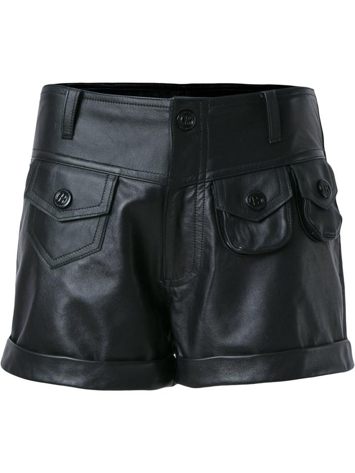 Andrea Bogosian - Leather Shorts - Women - Leather - P, Black, Leather