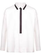 Homme Plissé Issey Miyake Contrast Stripe Shirt - White