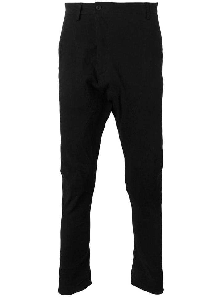 Poème Bohémien Paneled Trousers, Men's, Size: 50, Black, Linen/flax/viscose/spandex/elastane/cotton