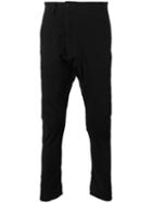 Poème Bohémien Paneled Trousers, Men's, Size: 50, Black, Linen/flax/viscose/spandex/elastane/cotton