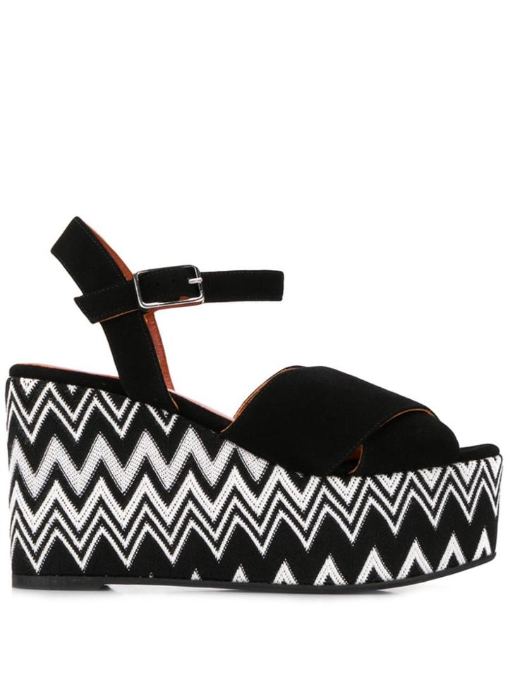 Castañer Engie Platform Sandals - Black