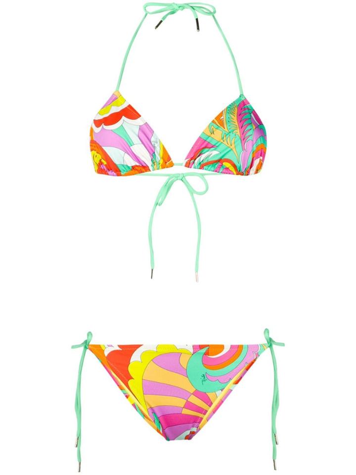 Emilio Pucci Acapulco Print Triangle Bikini - Pink