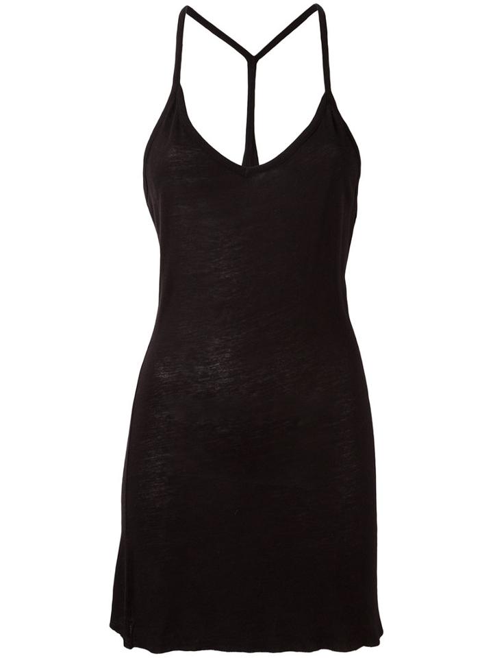 Thom Krom Plain Tank Top, Women's, Size: Large, Black, Linen/flax/viscose