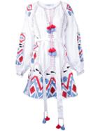 March 11 - 'flower Pixel' Dress - Women - Linen/flax - S, White, Linen/flax