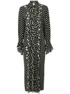 Versace Vintage Dots Filled Dress - Black