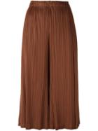 Pleats Please By Issey Miyake Plissé Culottes, Women's, Size: 3, Brown, Polyester
