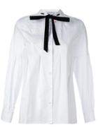 Vivetta Tie Neck Shirt, Women's, Size: 38, White, Cotton/spandex/elastane