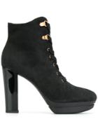 Hogan Lace-up Boots - Black