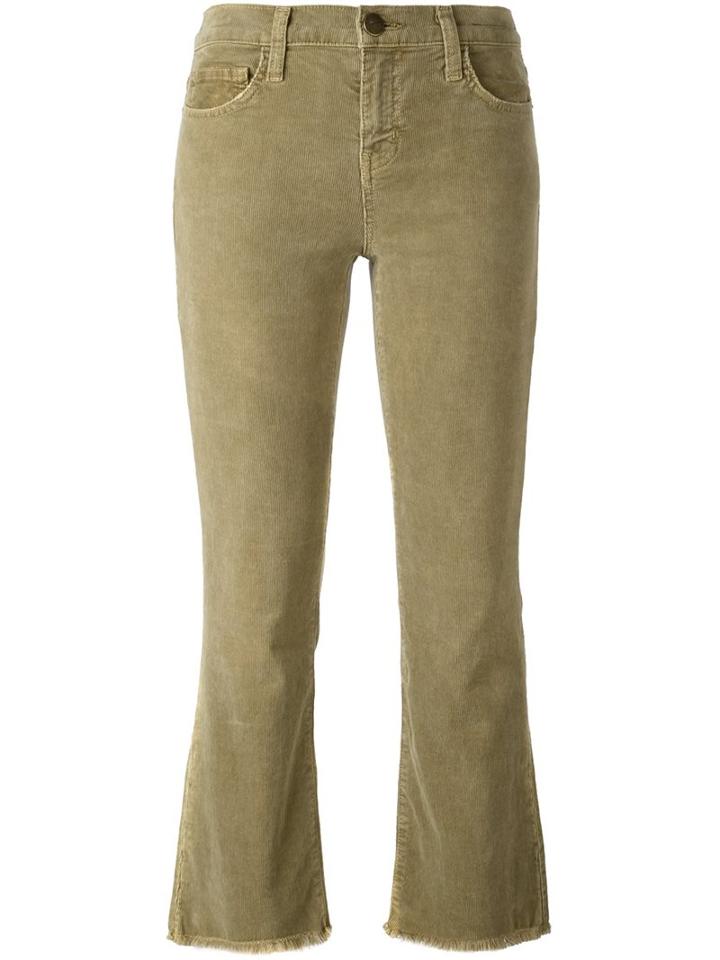 Current/elliott Flared Corduroy Trousers, Women's, Size: 28, Nude/neutrals, Cotton/spandex/elastane