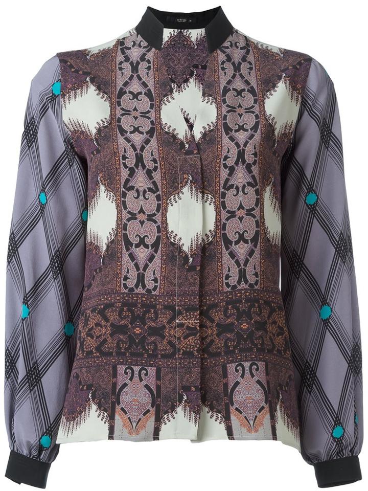 Etro Printed Blouse, Women's, Size: 46, Pink/purple, Silk