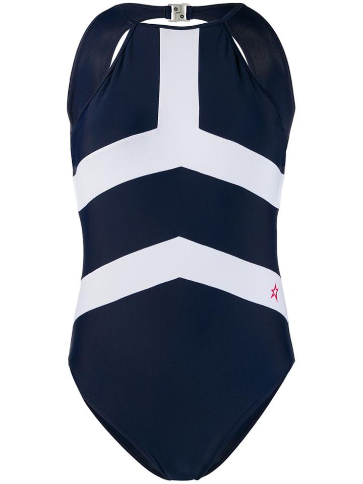 Perfect Moment Open Back Swimsuit - Blue