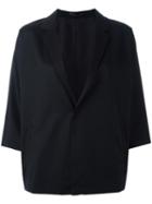 Y's Three-quarters Boxy Blazer, Women's, Size: Small, Black, Wool/cupro