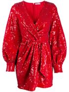 Amen Sequinned Mini Dress - Red