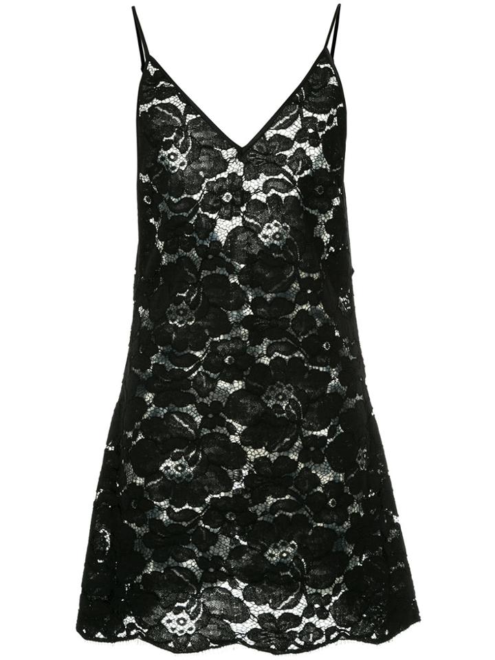 Romance Was Born Fantasy Lace Slip - Black