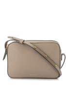 Mansur Gavriel Double Zip Cross Body Bag - Brown