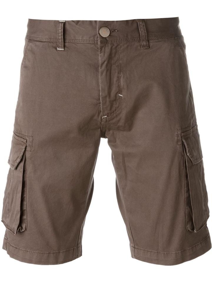Sun 68 Military Cargo Shorts, Men's, Size: 31, Grey, Cotton/spandex/elastane