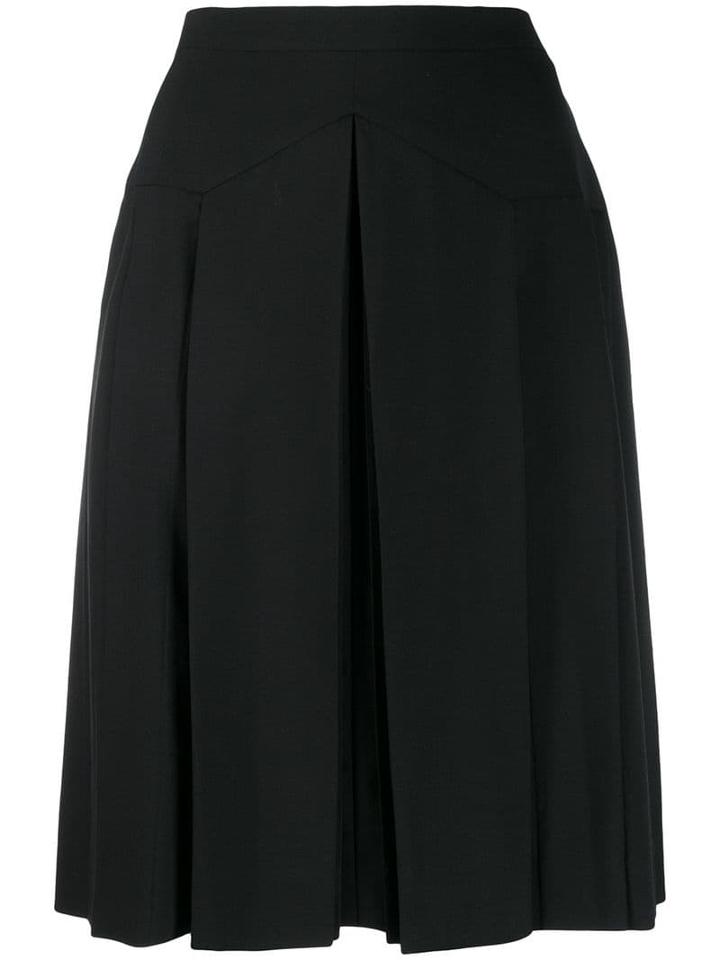 Chanel Pre-owned 1990's Box Pleat Short Skirt - Black