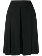 Chanel Pre-owned 1990's Box Pleat Short Skirt - Black