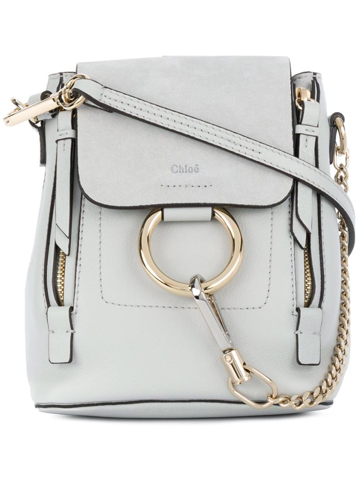 Chloé Small Faye Backpack - Grey