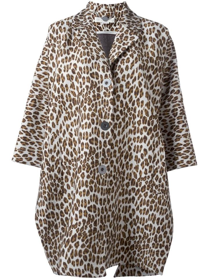 Stella Mccartney Oversize Leopard Print Coat