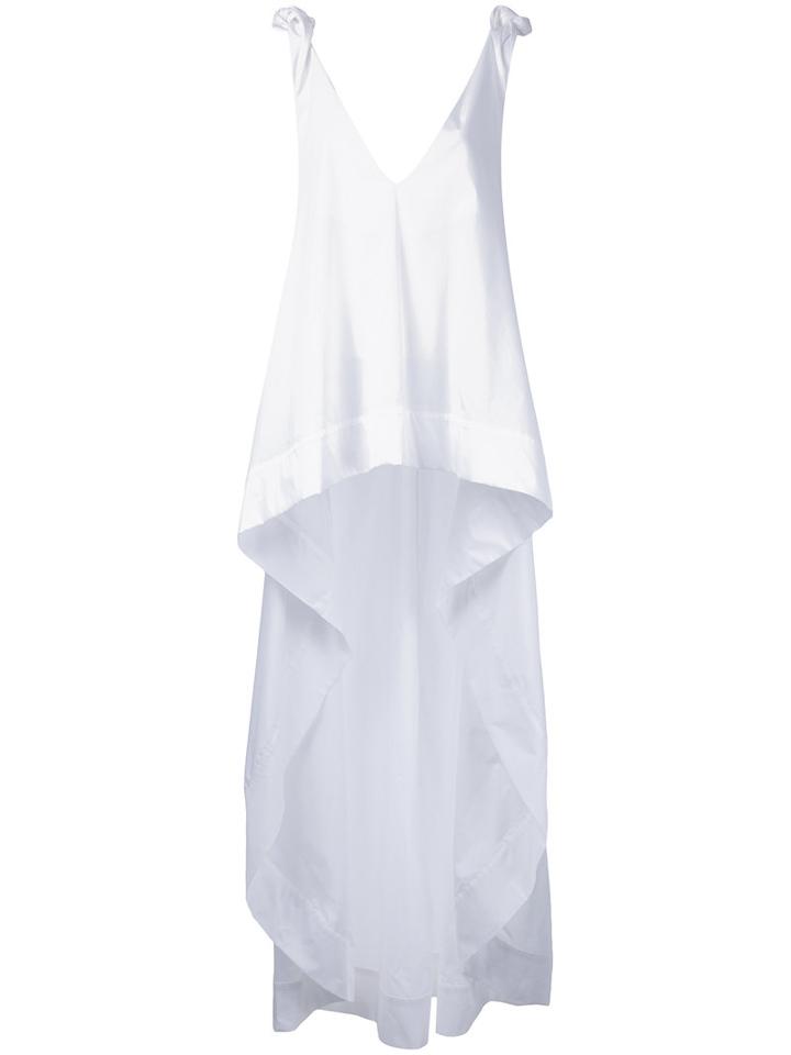 Natasha Zinko - Long Asymmetric Top - Women - Cotton - 40, White, Cotton
