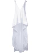 Natasha Zinko - Long Asymmetric Top - Women - Cotton - 40, White, Cotton