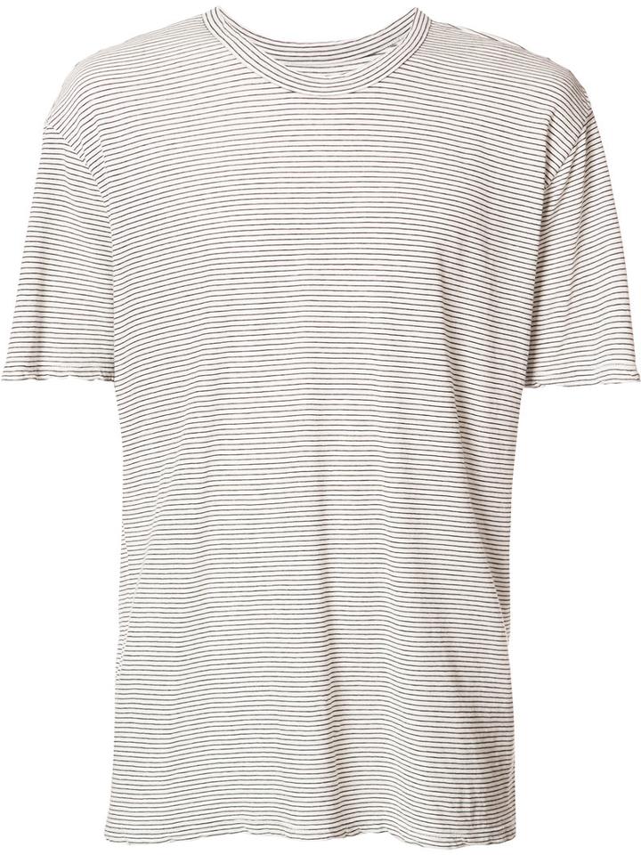 Rta Layered Back Striped T-shirt, Men's, Size: Xs, Black, Cotton/silk