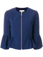 Michael Kors Collection Flared Cuff Jacket - Blue
