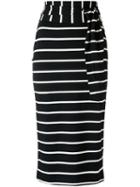 Andrea Marques Striped Skirt, Women's, Size: 36, Black, Viscose