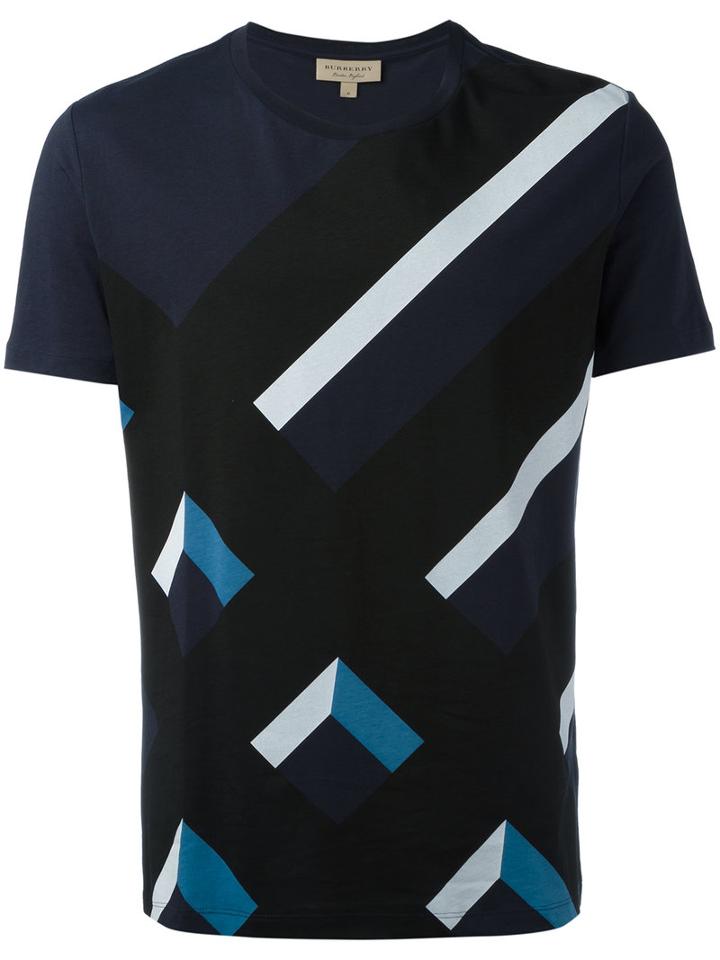 Burberry - Printed T-shirt - Men - Cotton - M, Blue, Cotton