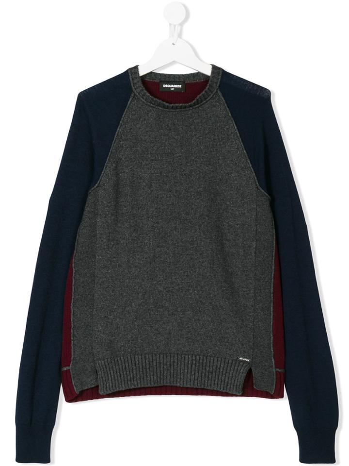 Dsquared2 Kids Color Block Knitted Sweater - Multicolour