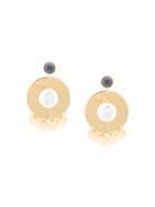 Lizzie Fortunato Jewels Golden Hour Circle Earrings - Yellow & Orange