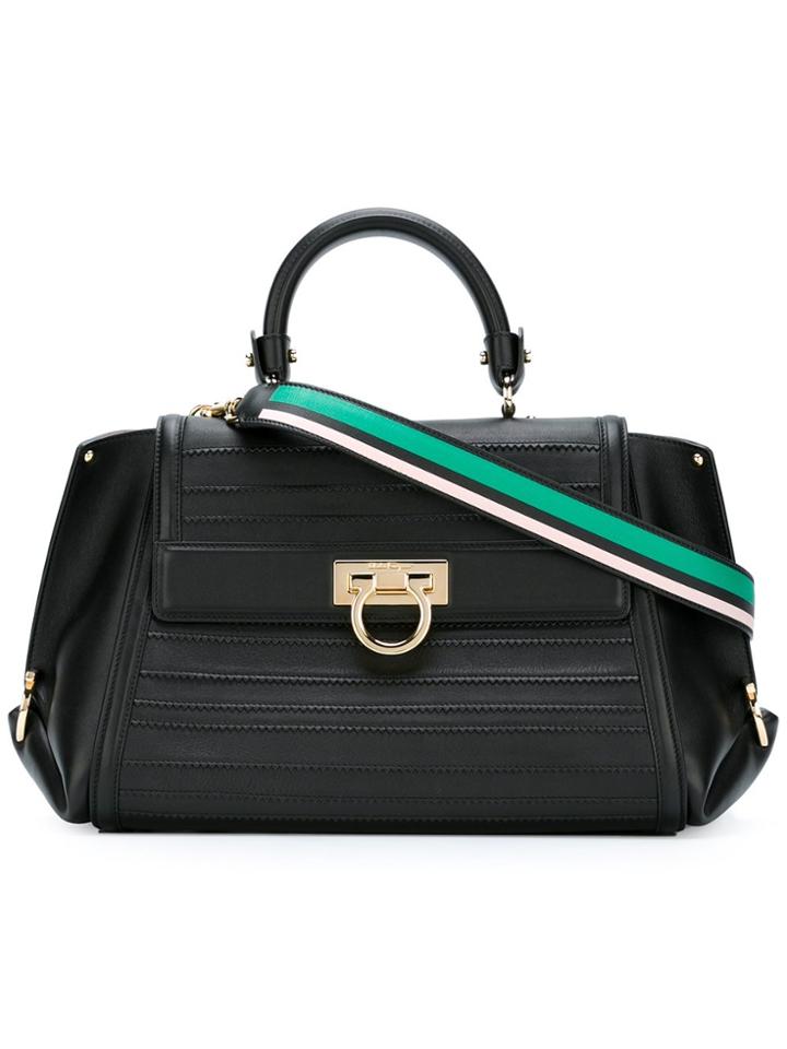 Salvatore Ferragamo 'sofia' Tote - Black